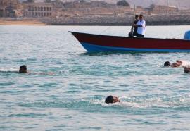 مرحله استانی مسابقه شنا آبهای آزاد در دشتی برگزار شد