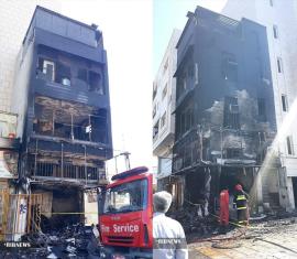 آتش گرفتن یک واحد آپارتمانی در بوشهر+عکس