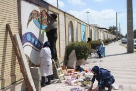 برگزاری مسابقه نقاشی دیواری در بندر بوشهر+ تصاویر