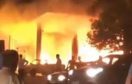فیلم/لحظه انفجار پمپ بنزین در تاکستان قزوین 
