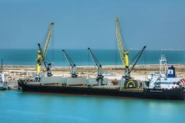 تخلیه کشتی ۳۰ هزار تنی گندم در مجتمع بندری نگین بوشهر 