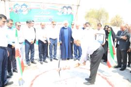 کلنگ زنی پنج پروژه آموزشی خیرساز در دشتی