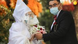 تصاویر/ جشن عروسی زیر سایه کرونا در غزه