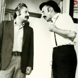 عکس/ جمشید مشایخی ۳۸ ساله در کنار مرتضی احمدی ۴۸ ساله؛ سال ۱۳۵۱