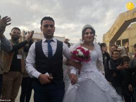 تصاویر/ عروس سوریه ای در زیر آتش جنگ