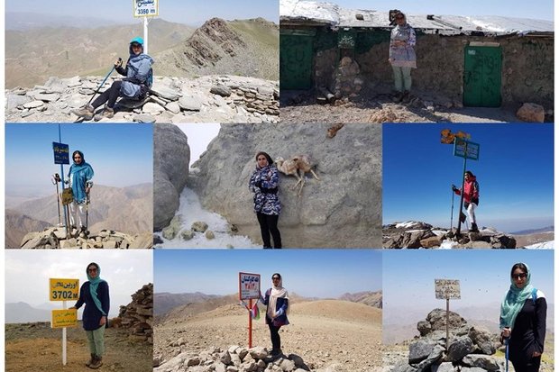 صعود موفق کوهبانو خارکی بر قله‌های ایران 