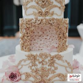 تصاویر/ کیک عروسی و دسرهای لوکس جشن عروسی خواهر ساره بیات و رضا قوچان‌نژاد