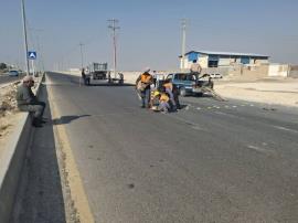 علائم هشداردهنده درجاده وفاق نصب شد