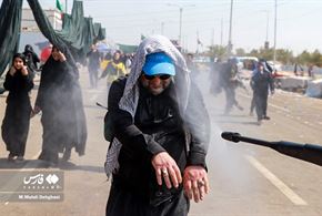 خنک کردن زائران اربعین با آب فشان